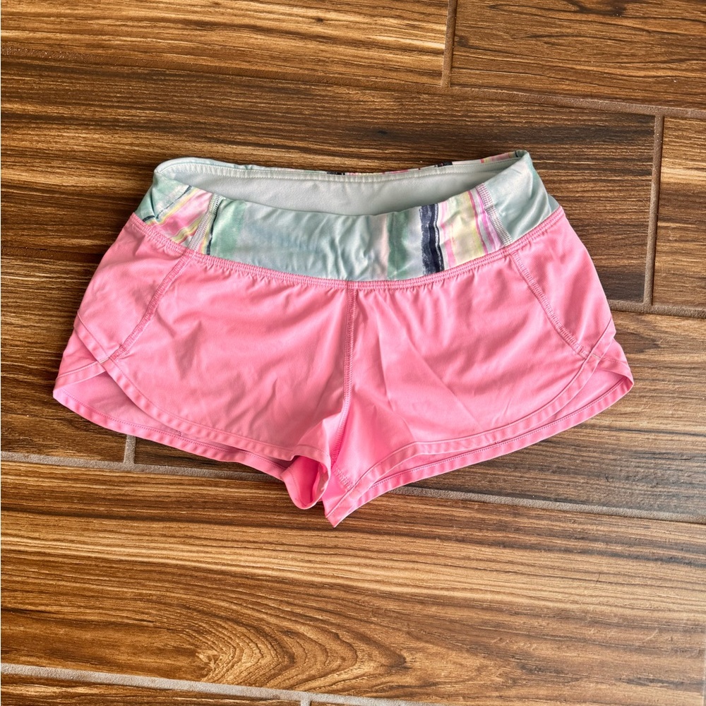 Ivivva by Lululemon Athletica Pink Kids lined Shorts, Multicolor waistband